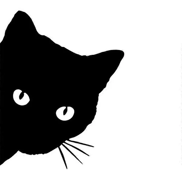12*15cm Svart Katt Huvud Bil Klistermärke Dekal Vinyl Scooter Bil Tuning Lastbil