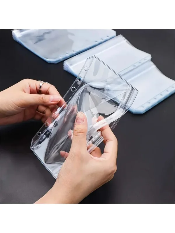 AliExpress - A5A6A7 Transparente PVC Doppelseitige 1 Flache Öffnung 1 Äußere Öffnung Loseblatt-Tasche Notizbuch Dokumentenablage-Tasche