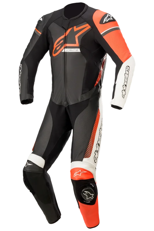 Alpinestars GP Force Phantom Leather Suit 1pc Black/White/Fluo Orange 58