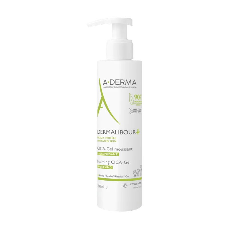 A-Derma Dermalibour+ Cica-Gel skummende rensegel 200 ml