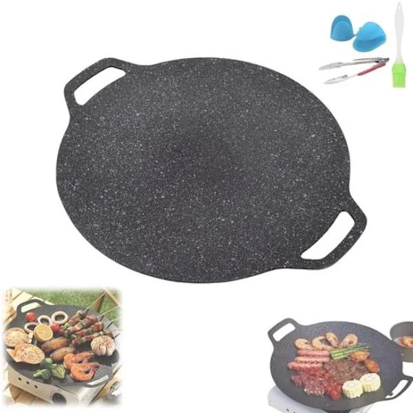 Funcooking - Universal stekhäll - Lämplig för spis och grill - Snabb uppvärmning - Komplett set med tillbehör - Perfekt för fester och hemmabruk