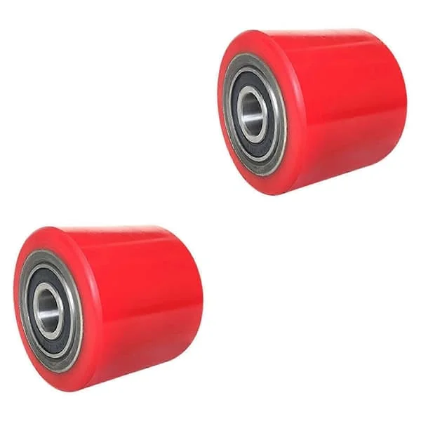 【DT】Thcs Jekketrallehjul med lagre Gaffeltrucktilbehør Robust Flat Reimstrammer 80mmx70mm Lastehjul