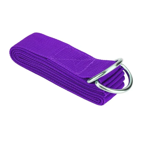 Säädettävä venyvä D-rengasvyö Kuntosali Vyötärö Jalka Fitness Urheilu Joogavyö (Violetti)