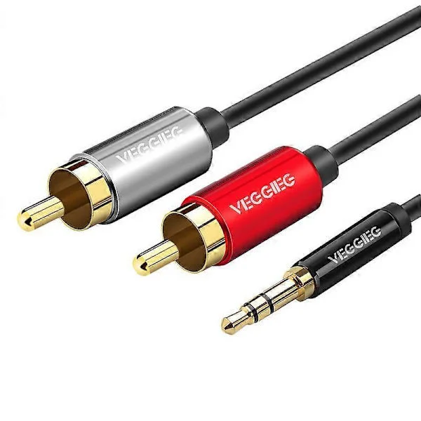 RCA-kabel 2RCA til 3,5 lydkabel 3,5 mm RCA AUX-kabel til telefon Edifer hjemmebiograf DVD 2RCA lyd