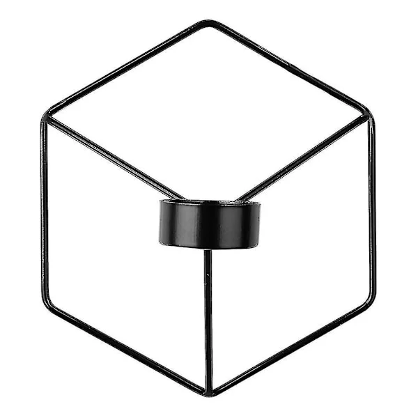 Nordisk stil 3D geometrisk ljusstake i metall, väggljusstake, heminredning, prydnad (FMY)