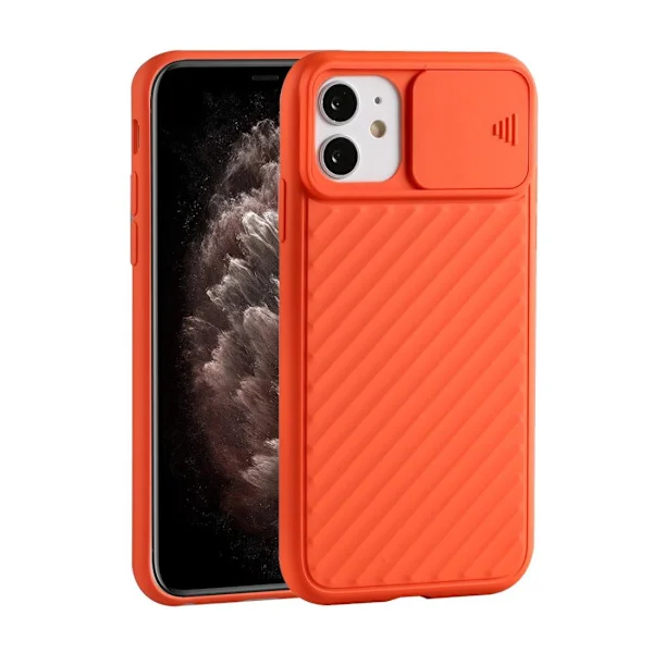 iPhone 12 Pro Max Skal TPU Kameraskydd Orange