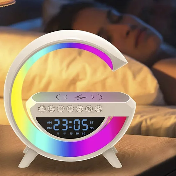 Trådlös RGB Lamp Laddare Bluetooth Högtalare G-Light