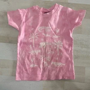 Rosa t-shirt med djurtryck från Indiska