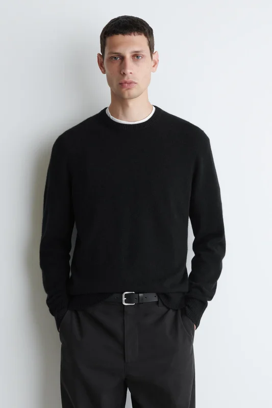 COS Pure Cashmere Jumper in Black - Men