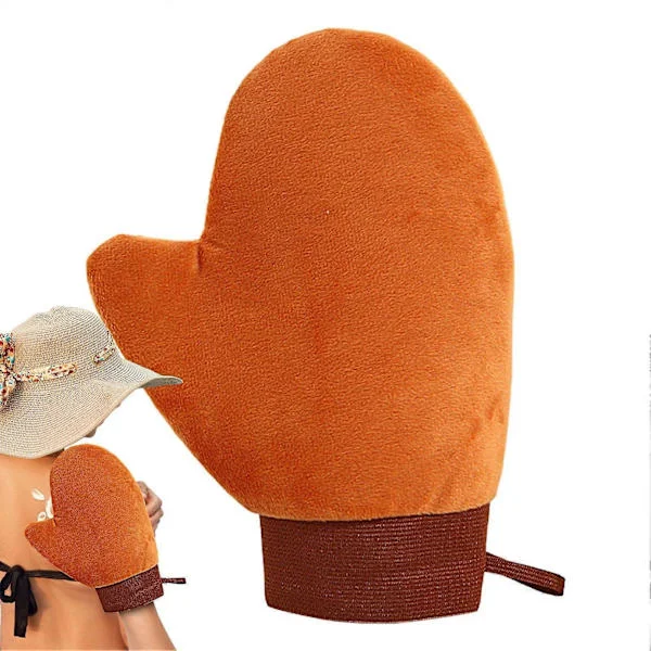 Solbrun Självbrunande Handske för Känslig Hud - Bärbar Brun-utan-sol-applikator för Ansikte, Kropp, Ben, Resevänlig, Unisex