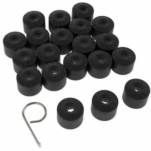 20 pcs for VW Golf Bolt Cap Car Rims Wheel Nut Cover Black