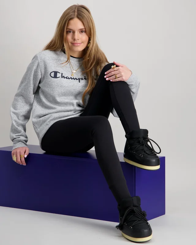 Champion Crewneck Sweatshirt Gris Pulls Fille - Kids Brand Store