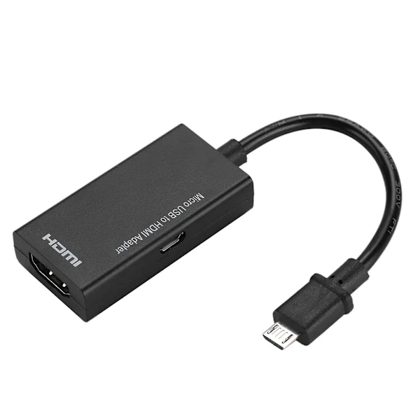 1080P Micro USB til HDMI Adapter 8-kanals Stereo Lyd 5pin HDMI Video Adapter til Android