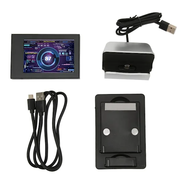 3,5 tums IPS USB Mini-skärm PC CPU RAM Data Temperaturmonitor Skärm för RPi för Linux för Windows