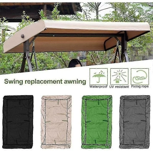 Erstatningstak hagehuske universal husketak verandahuske benk hagestol lounge stol 2-3 seter 191 x 120 cm grå