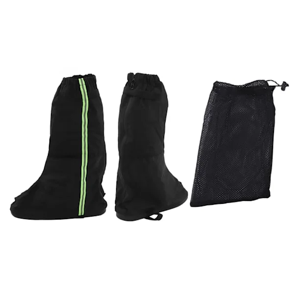1 Pair Snowshoe Covers with Reflector Waterproof Windproof Non-slip Rain Boots for Hiking Climbing Black L