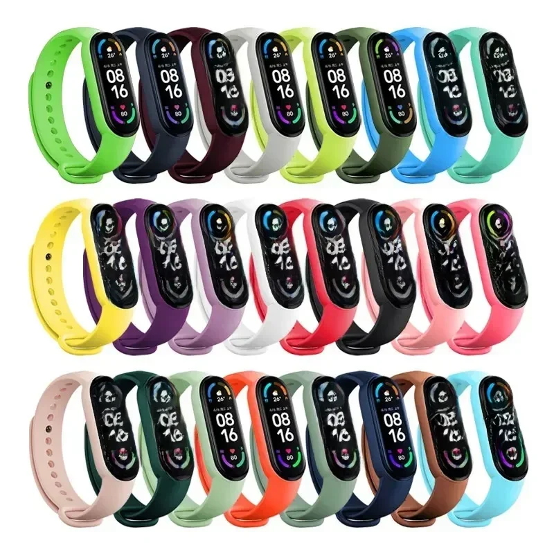 AliExpress - Bracelet Officiel en Silicone pour Xiaomi Mi Band 4 5 6 7, Montre de dehors, ATA eld4 mield7 Correa Mi band 3 4 5 6 7