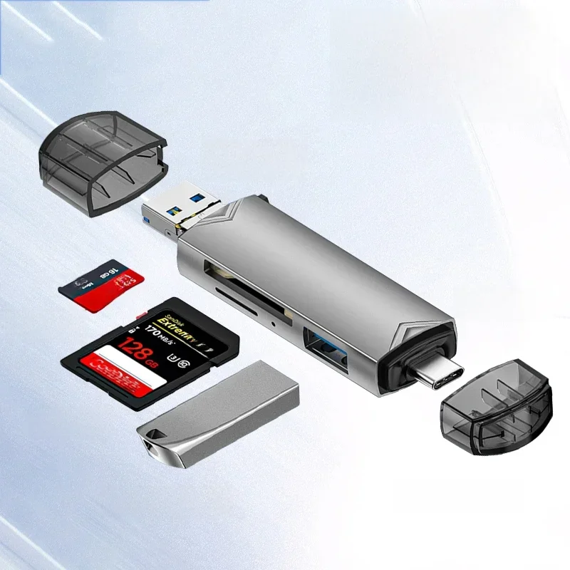 AliExpress - 6 in 1 Card Reader USB3.0 6 in 1 kaartlezer USB3.0 naar Type C Micro USB Universele OTG Adapter Multifunctionele adapter SD TF High-speed