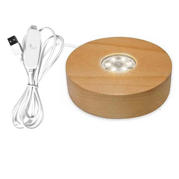 Lampfot i trä (utan glödlampa)