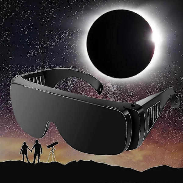 Premium Eclipse-glasögon, AAS-godkända solglasögon 2024, HD-film, skarp solbild