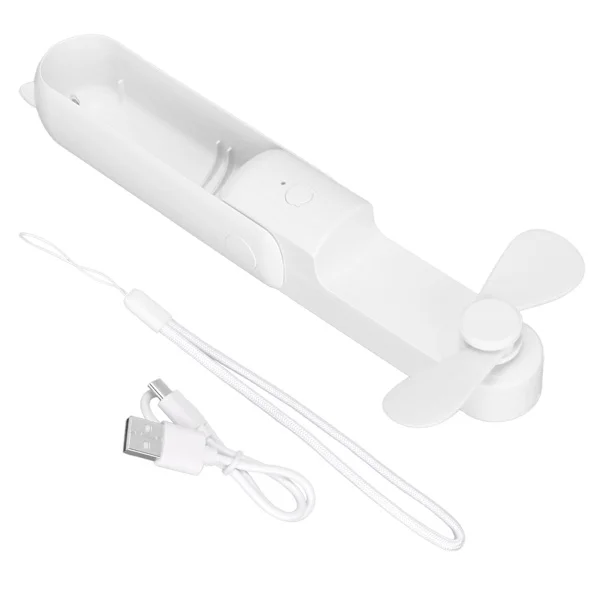 USB Handhållen Liten Fläkt med 3 Växlar Utomhus Handhållen