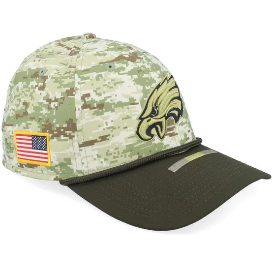 New Era - NFL Camo fitted Lippis - Philadelphia Eagles NFL 39THIRTY Salute To Service Camo Stretch Fit @ Hatstore