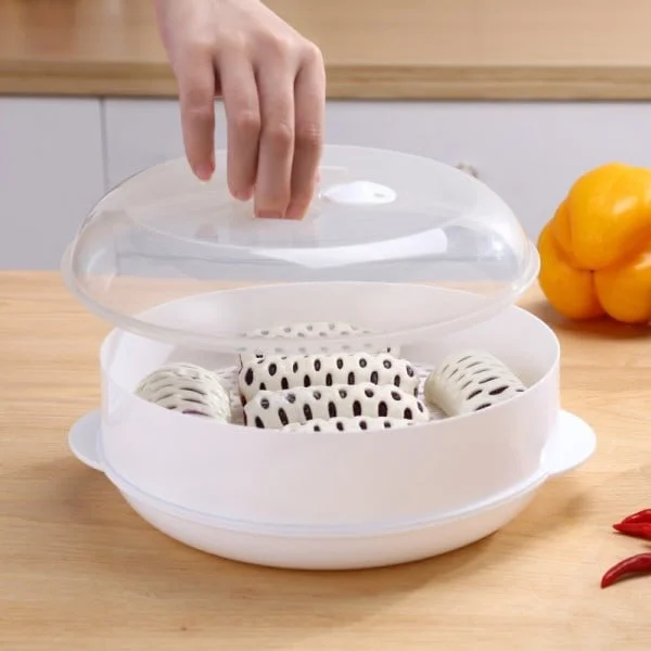 Practical Microwave Special Steamer Eco-Friendly PP Steamed Buns Steaming Keds Storage With Lid