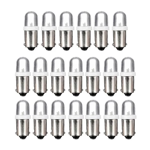 20 stk. kjøretøyindikatorlampe erstatning T10 T11 BA9S T4W 1895 12V lyspærer