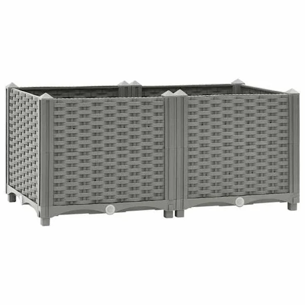 Höjd säng - Exklusivt hus - 80×40×38 cm - Polypropen (PP) - Ljusgrå