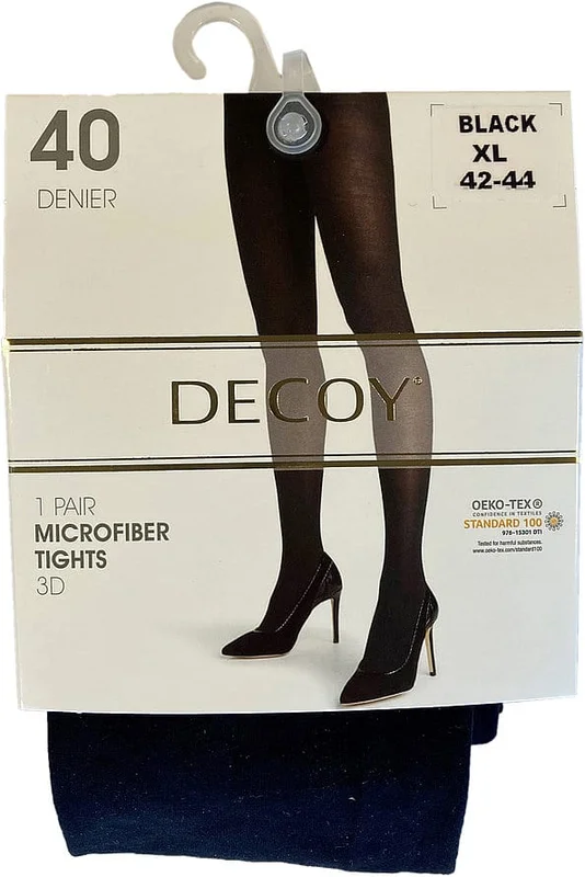 Decoy Microfiber tigths Sort 40 Den. XL, Tøj & Bolig, Tøj, Strømpebukser