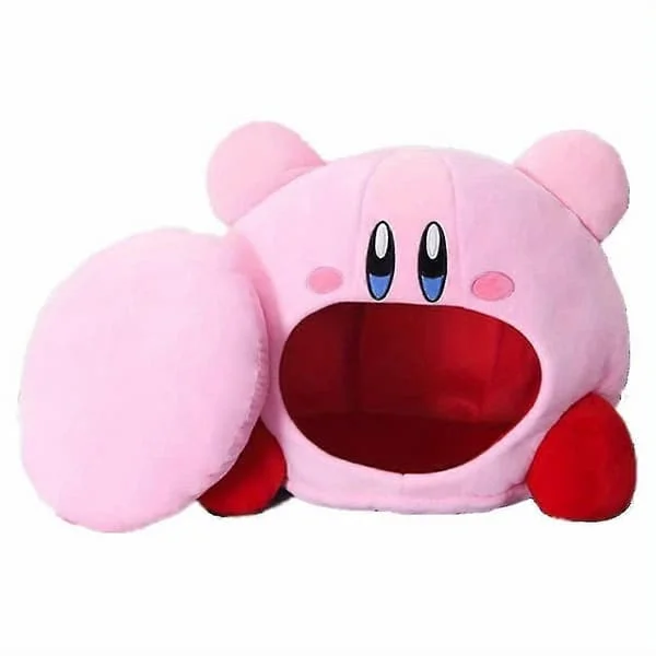 Kirby Game Accessories Inhalable Nap Headband Pillow Pink Hat Plush Toy db