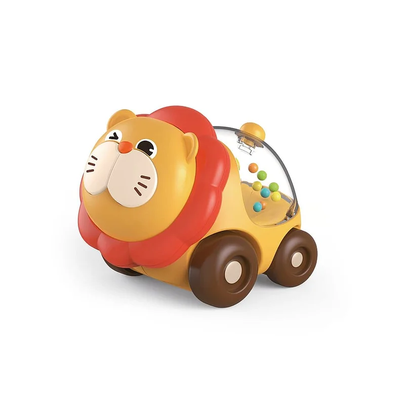 Scandinavian Baby Products Baby Legetøjsbil Løve Med Konfetti, Børn & Forældre, Motorik & Bevægelse, Aktivitetslegetøj