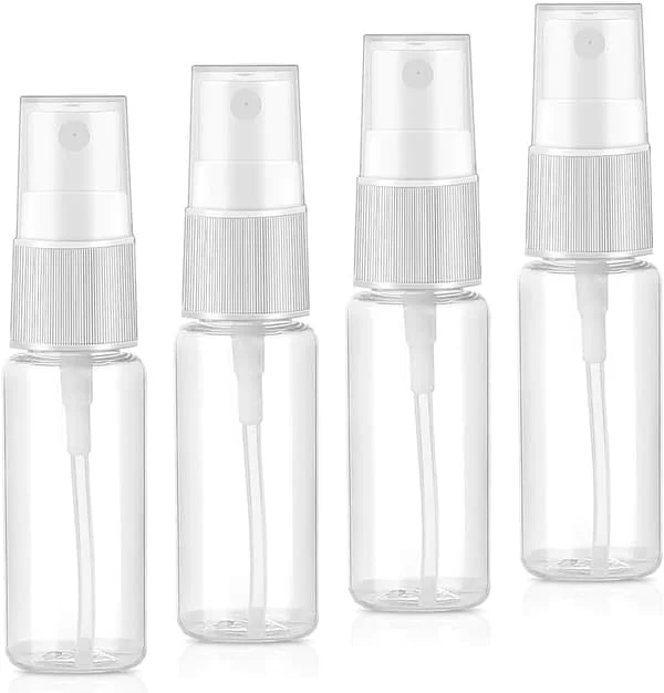 Stykker Tom Sprayflaske, 20 ml Tom Sprayflaske, Klar PET-plast Gjenbrukbar Tom Reiseflaske, for Lotion, Parfyme, Sjampo osv., Hvit, 9,1*2,4c