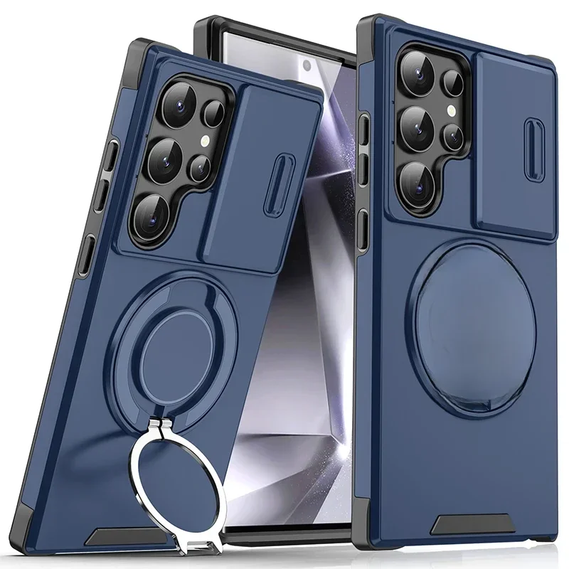 AliExpress - Coque de téléphone avec anneau en métal GNE, rotation à 360 °, luxe, support de voiture, armure, Samsung S24 Ultra S21 S22 S23 Ultra Plus