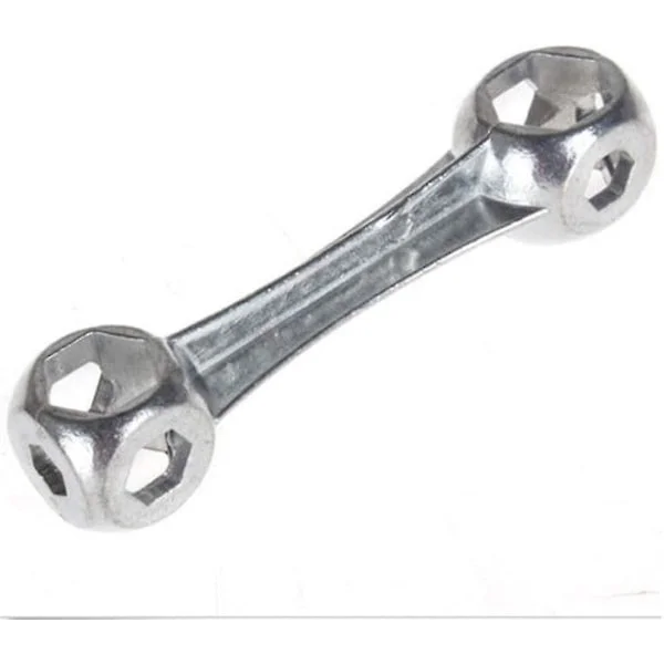 Spanner-tyyppinen painonnostotanko pyörän avaimeen Polkupyörän korjaustyökalu 6mm - 15mm Hopea 1kpl