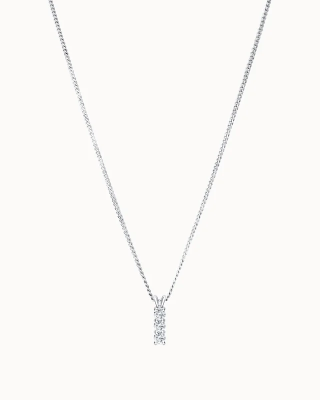 Diamanthalsband Odette 950 Platina 3x0.10 Carat Labbodlade Diamanter