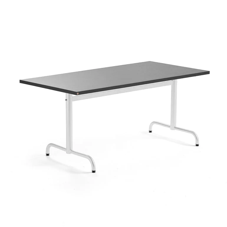 Table PLURAL, 1400x800x720 mm, linoleum top, dark grey, white