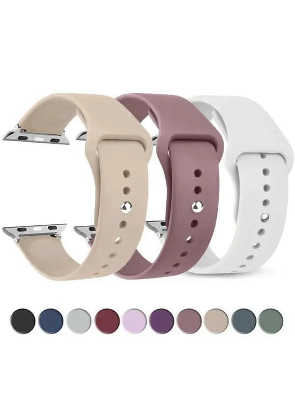 AliExpress - Armband für Apple Watch Band 45 mm 44 mm 42 mm 49 mm 40 mm 41 mm Silikon Sportarmband Correa iWatch Serie 9 8 7 6 5 3 4 3 SE Ultra 2