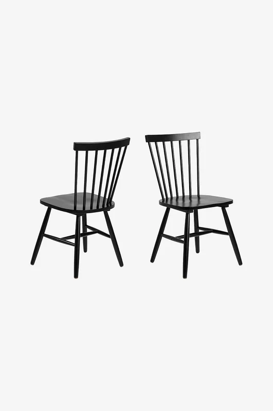 AC Design Furniture - Spisestuestol Riano 2-pk - Svart - Pinnestoler - Fra Homeroom