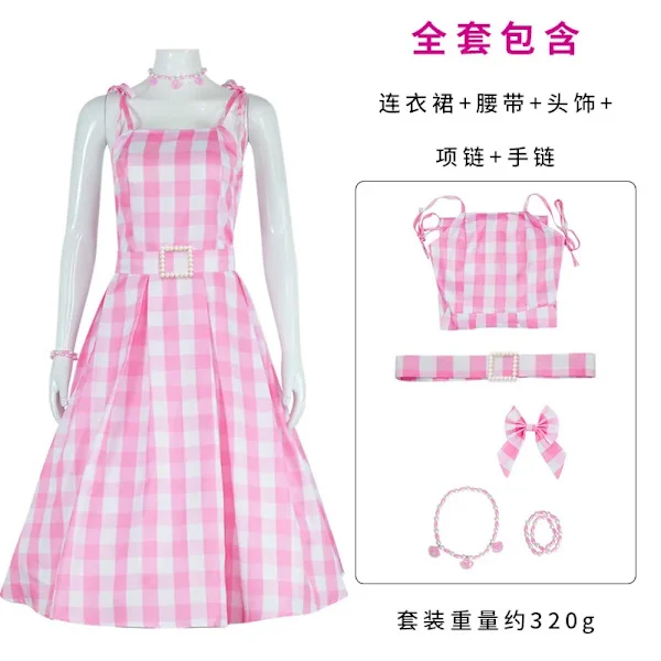 Mub- 2023 Ny film Barby cos kläder klänning live action Barbies film Leggings cosplay för barn Vuxen Halloween 2 Barn XXS110CM_yux 2 Barn XXS110CM 2