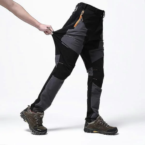 Windproof, Waterproof, and Breathable Quick-Drying Hiking Pants for Men BlackGray