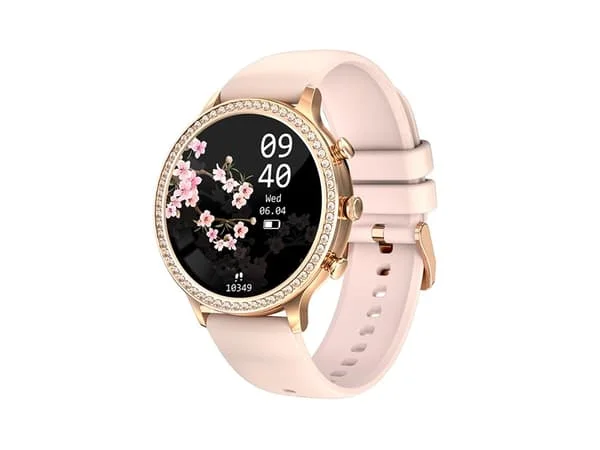 Diamant Smartwatch Dam 1,32 Tum Bluetooth Smartklocka Puls Fitness Tracker_YF