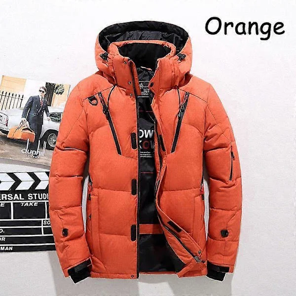 -30°C Vinter Herre And Tyk Dunjakke Herre Sne Parkacoat Frakke Mand Varm Vinter Dunjakke Overtøj orange 4XL orange 4XL orange 4XL