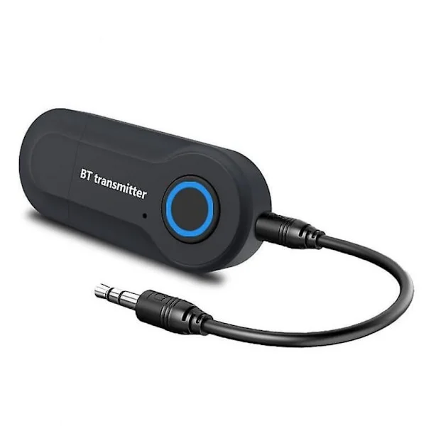 Bluetooth-sender 3,5 mm jack lydadapter trådløs Bluetooth 4.0 stereo lydsenderadapter for hodetelefoner TV