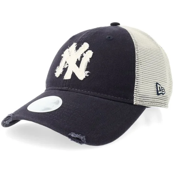 New Era - MLB Blå trucker Caps - New York Yankees Womens 9TWENTY Navy Trucker @ Hatstore