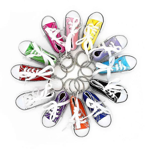 Mini Lærredssko Nøglering Lærredssko Sneaker Nøglering Fødselsdagsfest Favoritter, Motorcykel Fodstøttebetræk Cykel Støttebenbetræk Rød