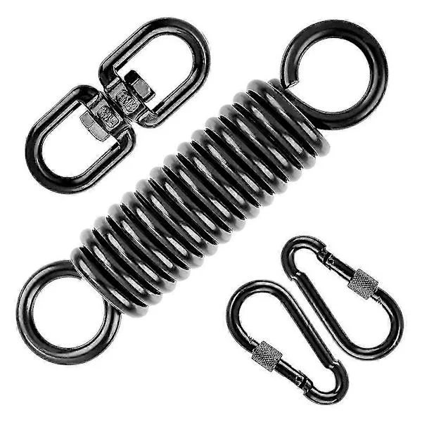 [RM]Spring for hanging chair, with 2 carabiners & 360° swivel hook, load capacity 250 kg for hanging chair, hammock, yoga, etc.