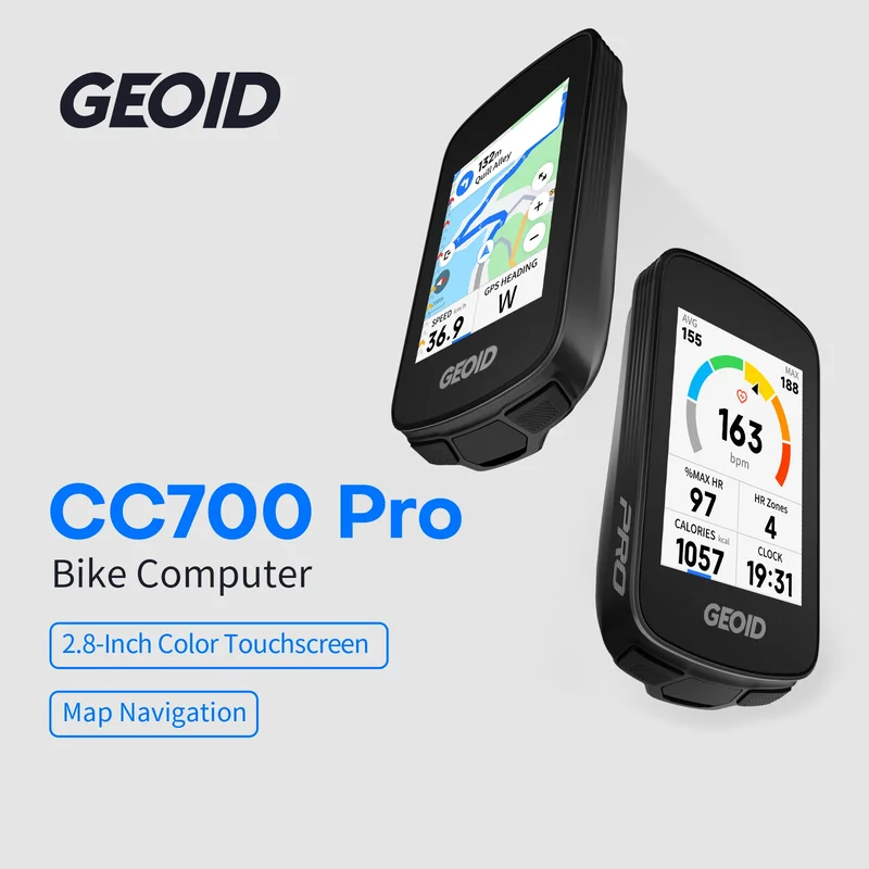 AliExpress - GEOID CC700 Pro Fietscomputer GPS 2,8-inch touchscreen Fietssnelheidsmeter Global Map Navigatie Fietsen Kilometerteller voor Strava