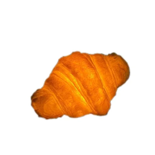 Croissant nattlampa batteridriven brödform dekorativ LED-lampa för E bageributik fönster