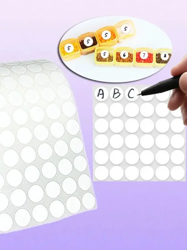 AliExpress - Diamond Painting Tools ronde labelstickers voor Diamond schilderij Opbergdoos Accessoire Gereedschappen 15 mm formaat